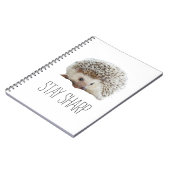 Carnet Funny mignon hérisson rester pointu citation hipst (Côté gauche)