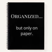 Carnet Funny Minimalist Binder Custom Initial Back (Devant)