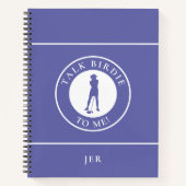 Carnet Funny Monogram Golf Log Game Day Progress For Her (Devant)