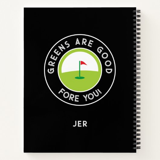 Carnet Funny Monogrammed Golf Log Game Day Progress  (Dos)