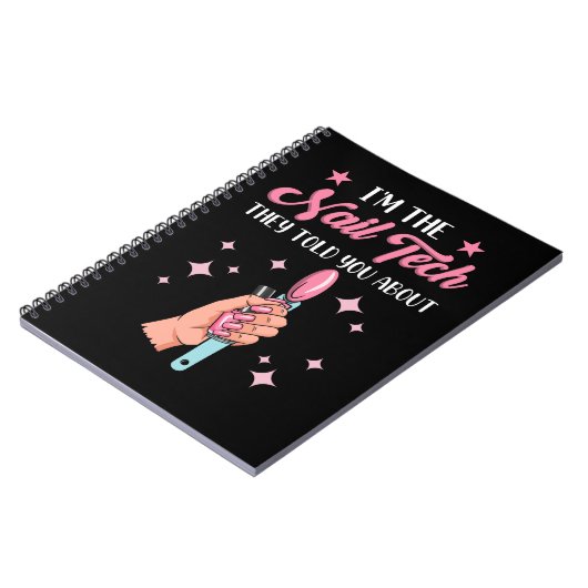 Carnet Funny Nail Tech Emlpoyee Manicure Coworker (Côté gauche)