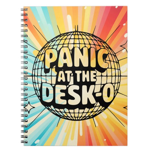 Carnet Funny Office Notebook-Panic at the Desk Disco Ball (Devant)