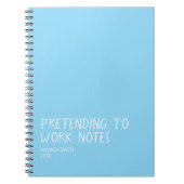 Carnet Funny Office Notebook, Pretending to Work Notes  (Devant)