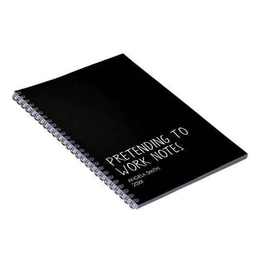 Carnet Funny Office Notebook, Pretending to Work Notes  (Côté Droit)