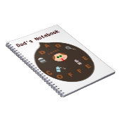 Carnet Funny Papa Monster Aime Café Personnalisable N (Côté Droit)