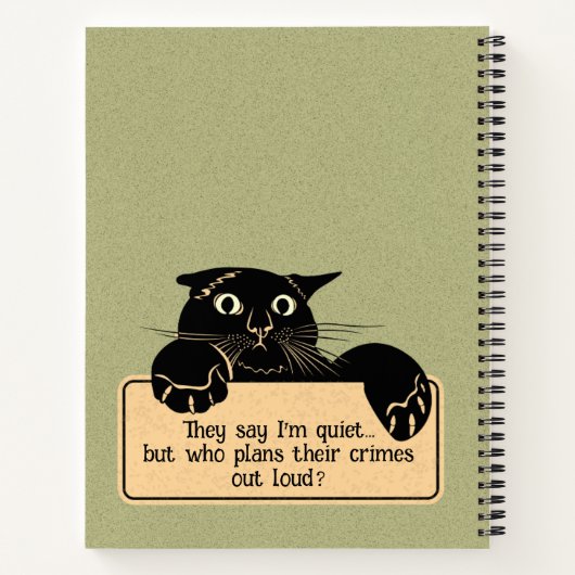 Carnet Funny Peeking Chat William Morris Style Floral (Dos)