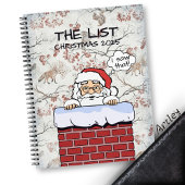 Carnet Funny Peeking Père Noël Naughty List