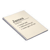 Carnet Funny Personalized Dictionary Name Definition (Côté Droit)