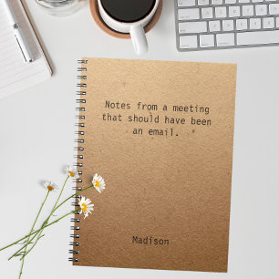 Carnet Funny Personalized Notes Office Meeting