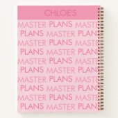 Carnet Funny Personnalisé Master Plans Enseignant de bure (Dos)