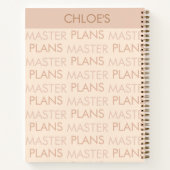 Carnet Funny Personnalisé Master Plans Enseignant de bure (Dos)