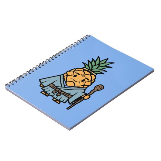 Carnet Funny Pineapple Sensei Master Samurai Illustration (Côté gauche)