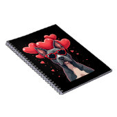 Carnet Funny Pitbull Heart Valentines Day Dog Dad Mom Gif (Côté Droit)