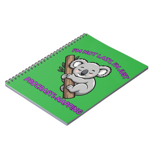 Carnet Funny Procrastination Koala pour (Côté gauche)