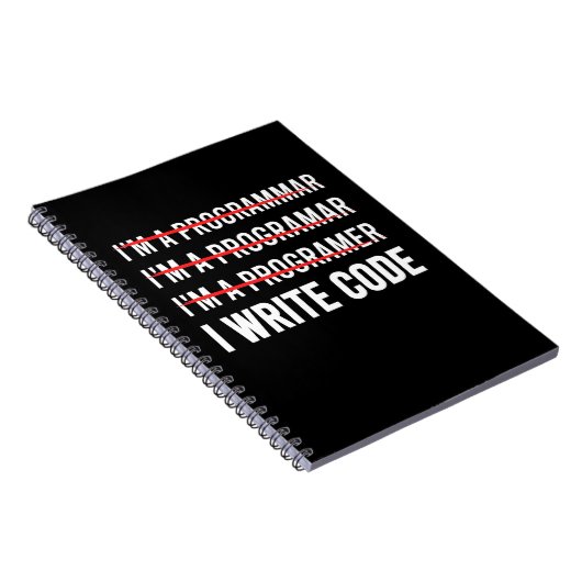 Carnet Funny Programmer I Wite Code (Côté Droit)