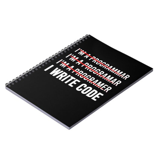 Carnet Funny Programmer I Wite Code (Côté gauche)