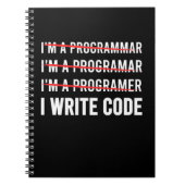 Carnet Funny Programmer I Wite Code (Devant)