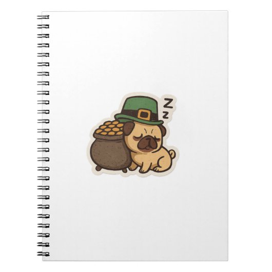 Carnet Funny Pug St.Patrick's Day (Devant)