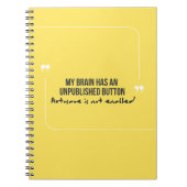 Carnet Funny Quote Autosave not enabled Notebook (Devant)