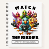 Carnet Funny Regardez les oiseaux Shutterbugs Birding Bir (Devant)