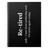 Carnet Funny Retired Definition Sarcastic Retirement Joke (Devant)