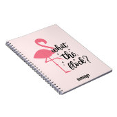 Carnet Funny rose Ce que le Flamant rose Flock Personnali (Côté Droit)