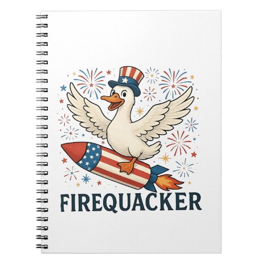 Carnet Funny Rubber Duck USA Patriotic Firequacker 4e (Devant)