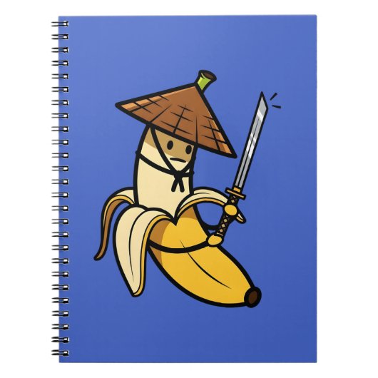 Carnet Funny Samurai Banana Ronin Cartoon Illustration (Devant)