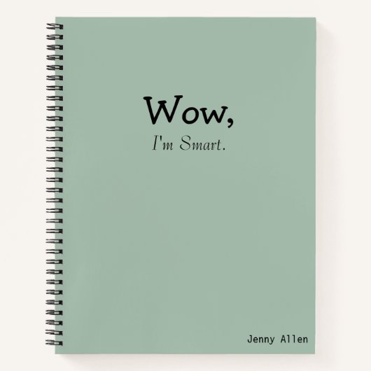 Carnet Funny Sayings "I'm Smart" Modern Quote (Devant)