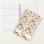 Carnet Funny School Bus Retourner À L'École Nom Motif (À l'intérieur)