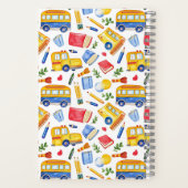 Carnet Funny School Bus Retourner À L'École Nom Motif (Verso)