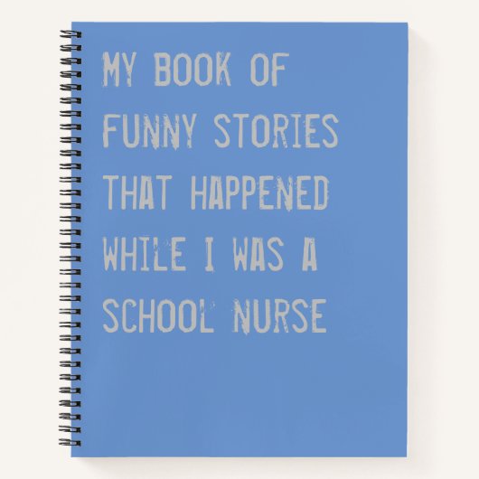 Carnet Funny School Nurse Stories Blue (Devant)