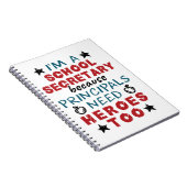 Carnet Funny Secrétaire d'école Héros appréciation (Côté Droit)