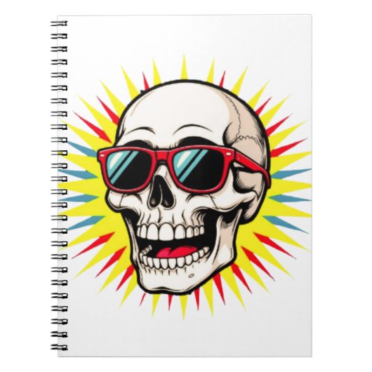 Carnet **Funny Skull With Sunglasses – Cartoon Laughing S (Devant)