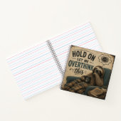 Carnet Funny Sloth Hold On Let Me Overthink This | Rustic (Intérieur)