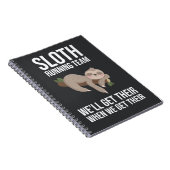 Carnet Funny Sloth Running Team Gifts Slow Runners (Côté Droit)
