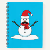 Carnet Funny Snowman avec Moustache et carotte (Devant)