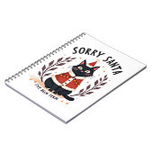 Carnet Funny Sorry Santa I've Been Feral Black Cat Christ (Côté gauche)