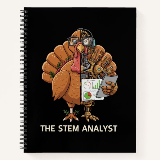 Carnet Funny STEM Analyst Robot Turkey Thanksgiving Gift (Devant)