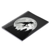 Carnet Funny T-Rex Flying on Bicycle with Full Moon (Côté gauche)