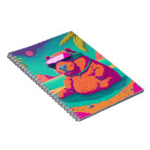 Carnet Funny Tropical Cyberpunk Capybara Art (Côté Droit)