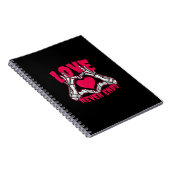 Carnet Funny Valentines Day Skeleton Heart Mains (Côté Droit)