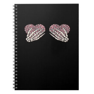 Carnet Funny Valentines Jour Squelette Mains Coeurs Fille