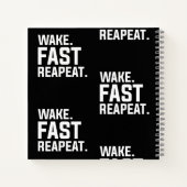 Carnet Funny Wake Fast Repeat Graphisme Sarcastique (Dos)