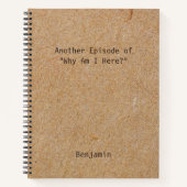 Carnet Funny "Why Am I Here?" Personalized Office Meeting (Devant)