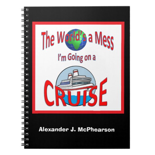 Carnet Funny Worlings a Mess Personalized Cruise (Devant)