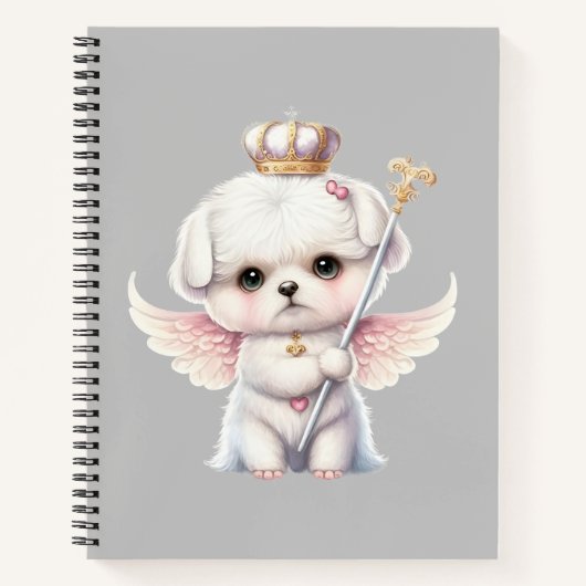 Carnet Furry Joy : Angel Wing Maltese Chig Puppy Cadeau (Devant)