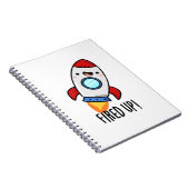 Carnet Fusée drôle de fusée de jeu de mots (Côté Droit)