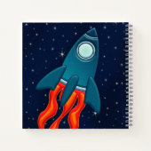 Carnet Fusée spatiale mignonne et conception d'espace ext (Dos)