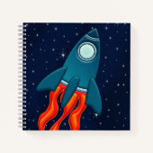 Carnet Fusée spatiale mignonne et conception d'espace ext (Devant)